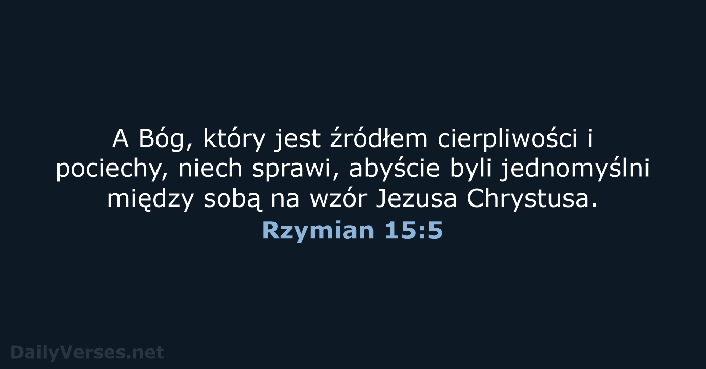 Rzymian 15:5 - BW1975