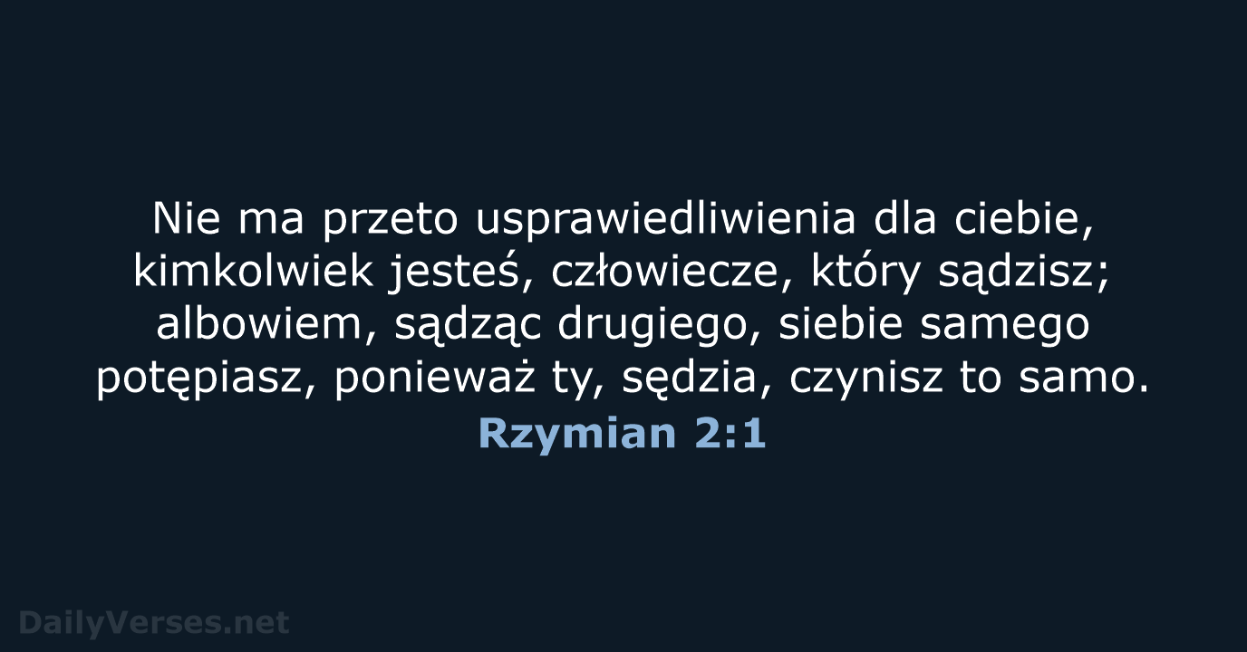 Rzymian 2:1 - BW1975