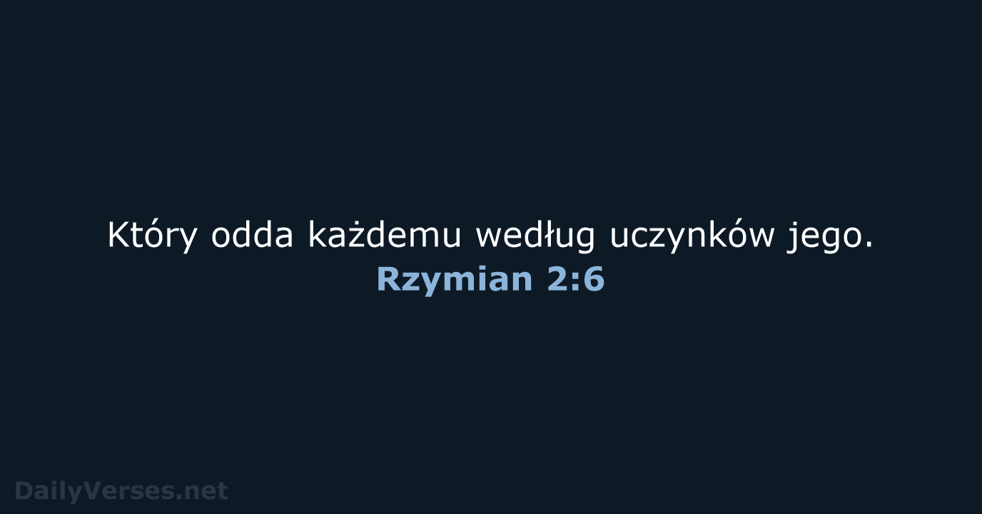 Rzymian 2:6 - BW1975