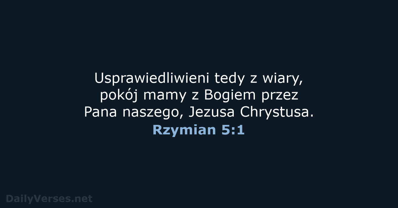 Rzymian 5:1 - BW1975