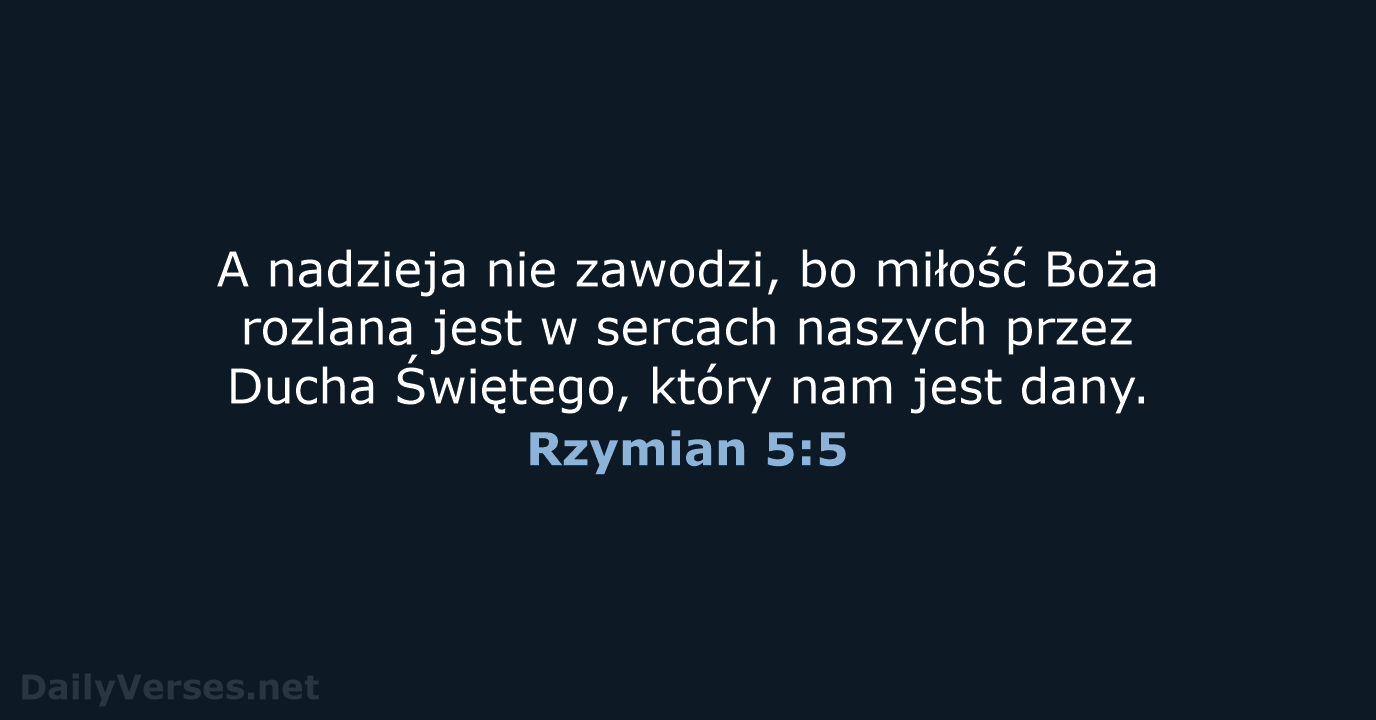 Rzymian 5:5 - BW1975