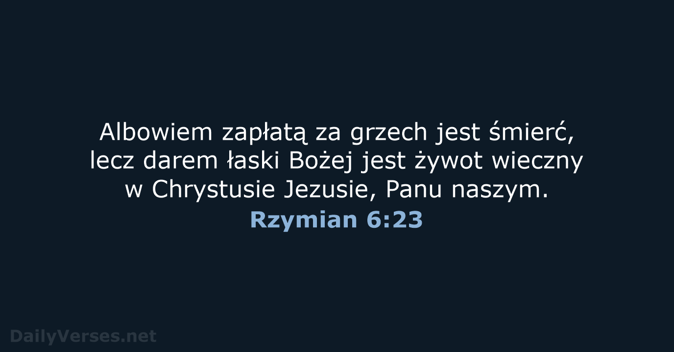 Rzymian 6:23 - BW1975