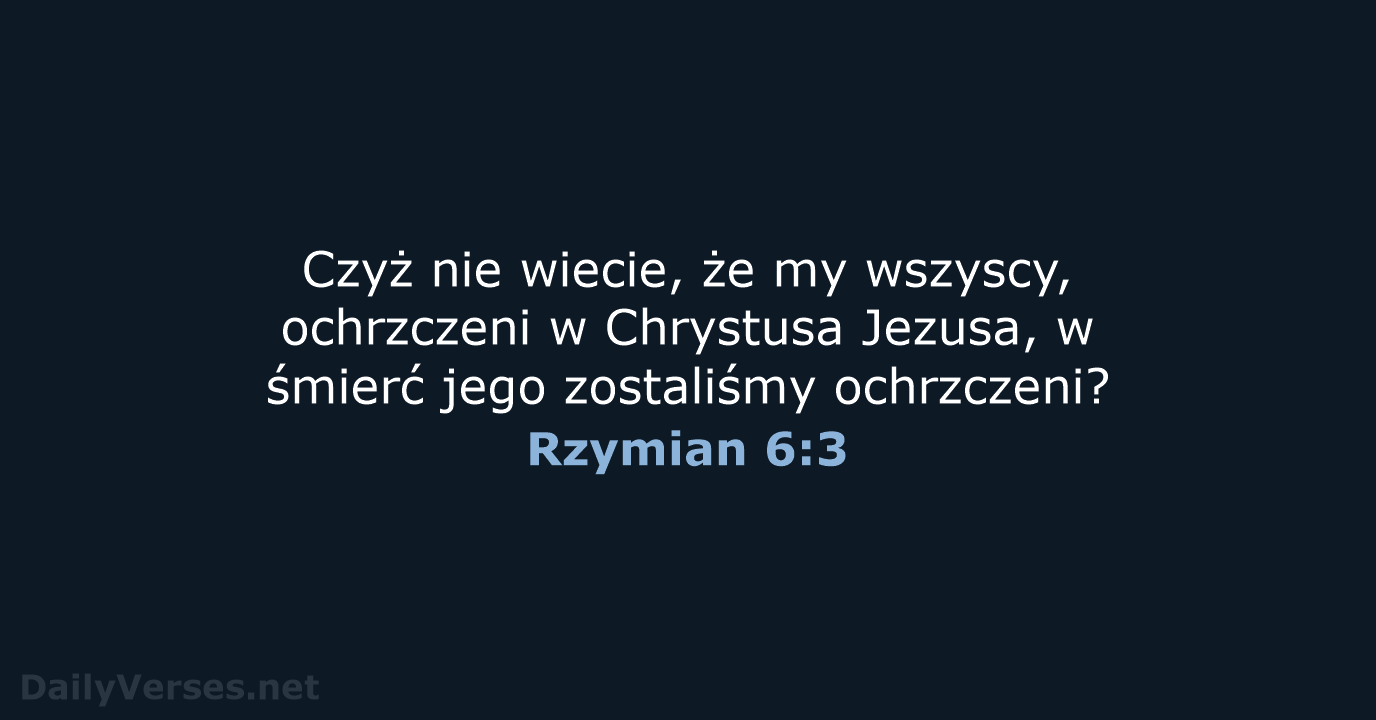 Rzymian 6:3 - BW1975