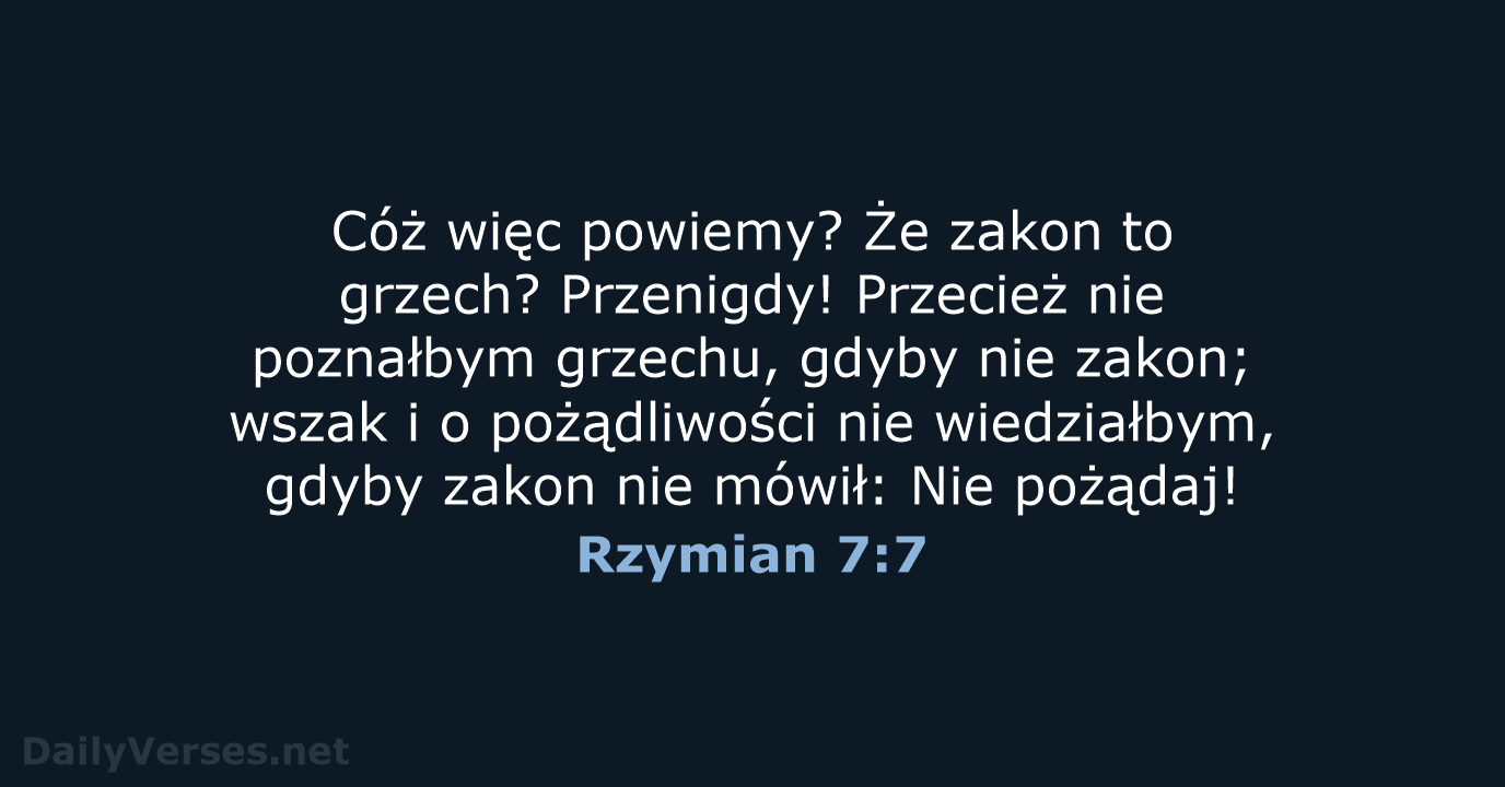 Rzymian 7:7 - BW1975