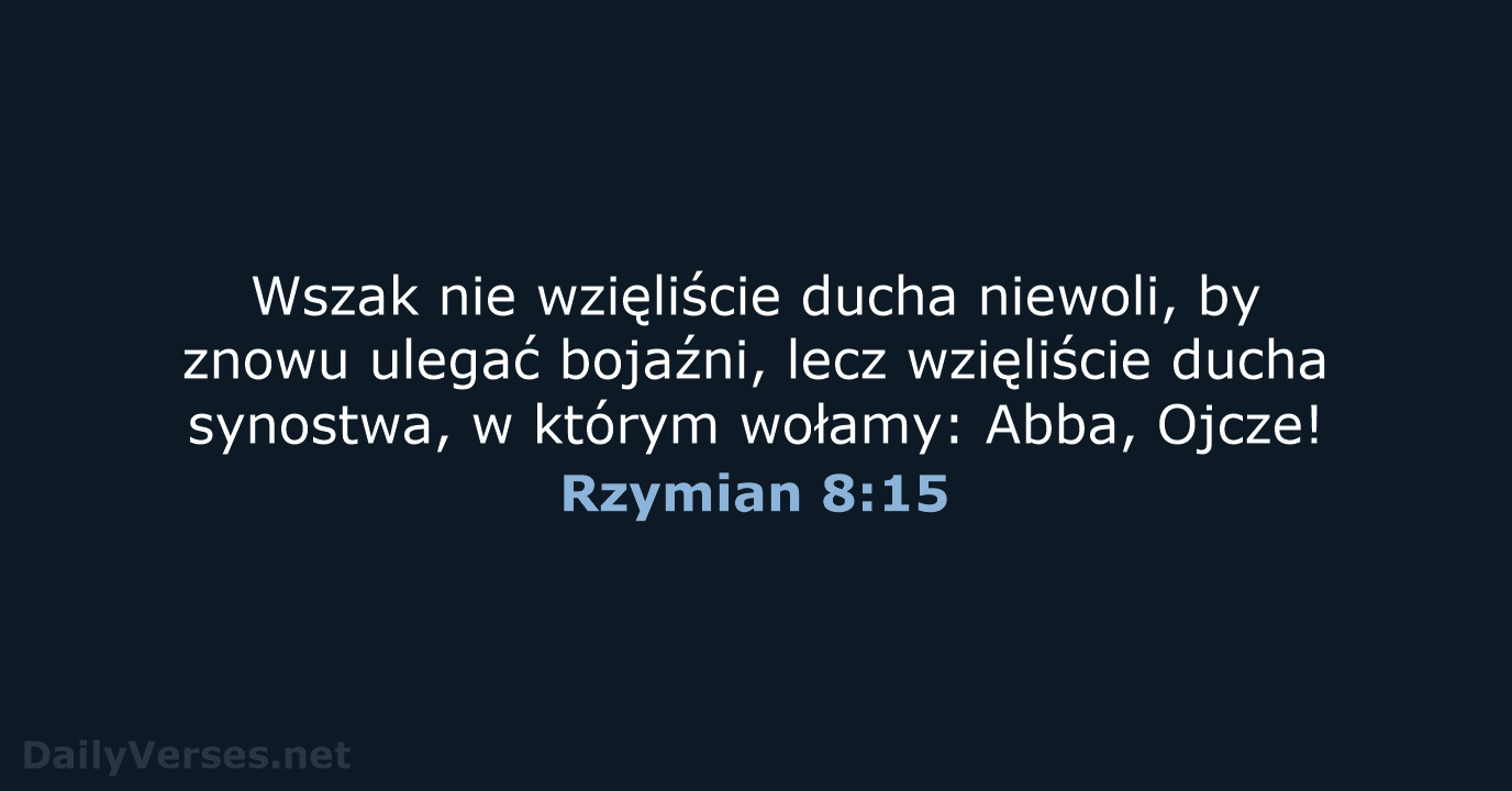 Rzymian 8:15 - BW1975