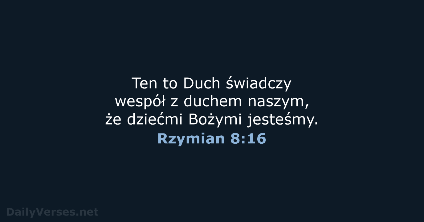 Rzymian 8:16 - BW1975