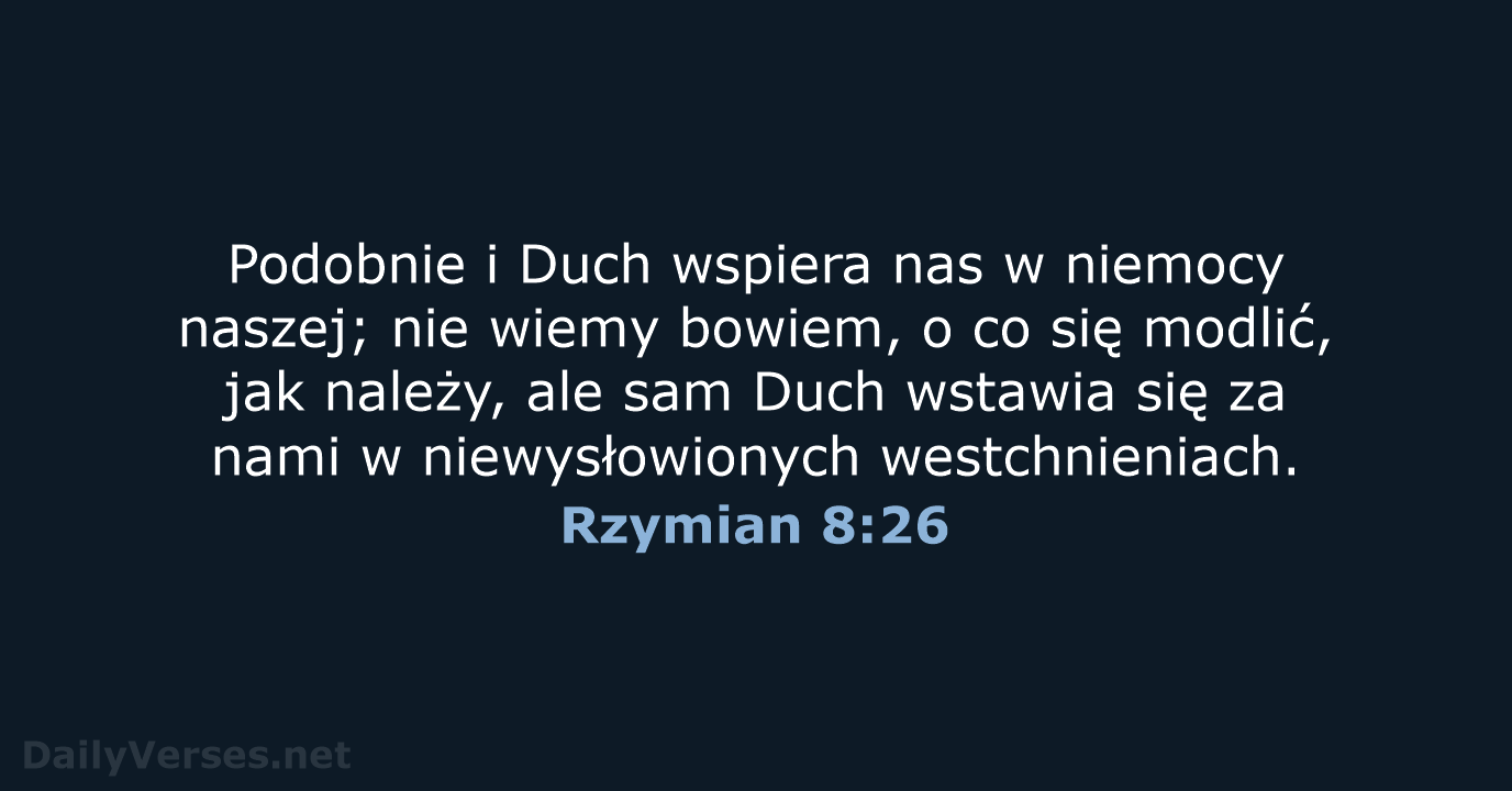 Rzymian 8:26 - BW1975