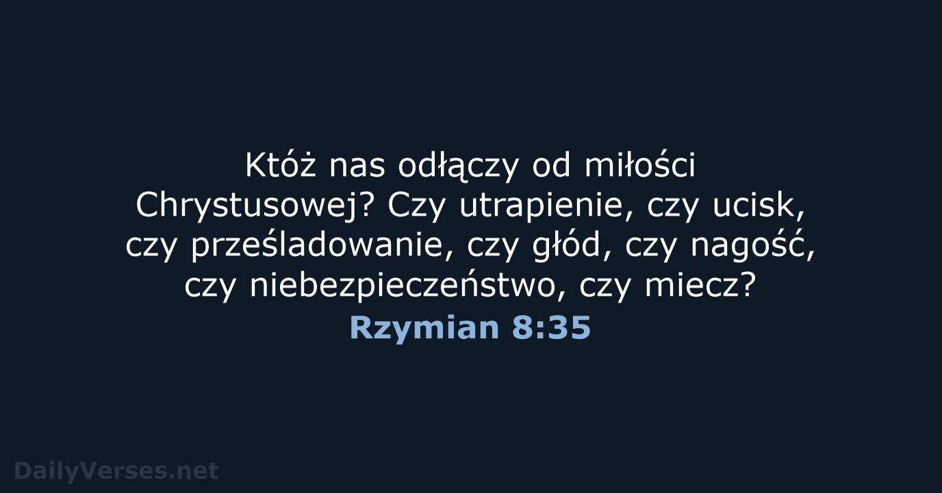 Rzymian 8:35 - BW1975