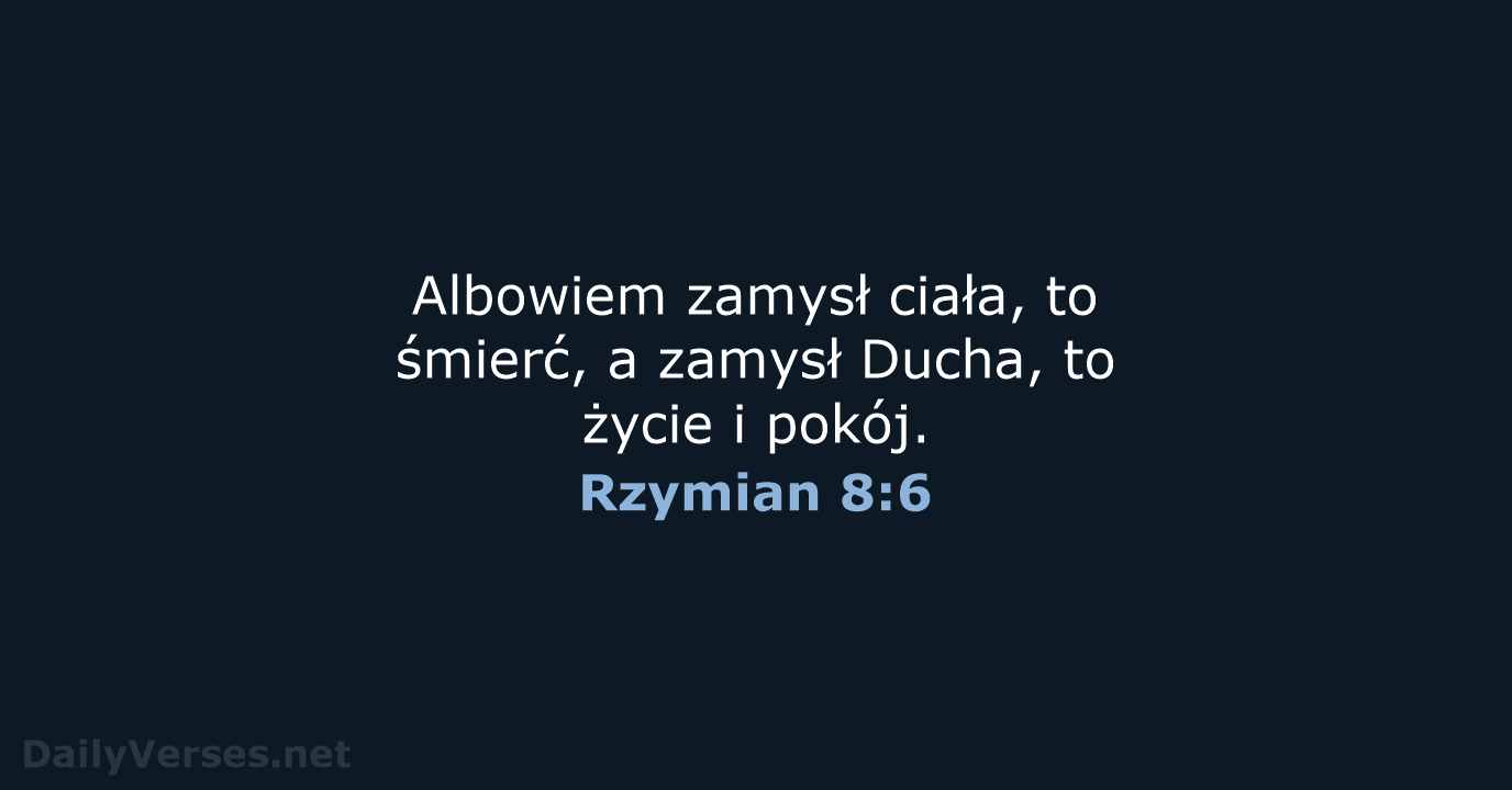 Rzymian 8:6 - BW1975