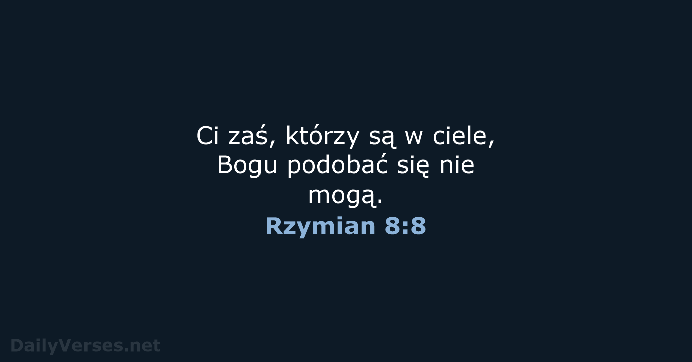 Rzymian 8:8 - BW1975