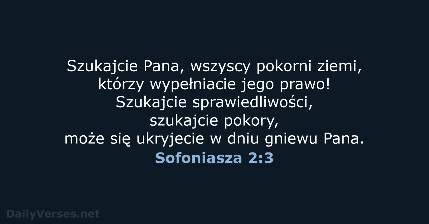 Sofoniasza 2:3 - BW1975