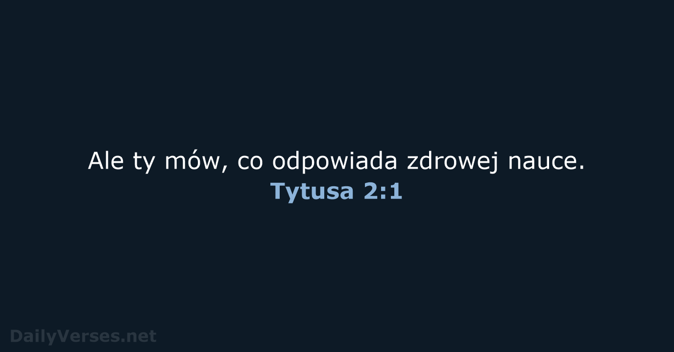 Tytusa 2:1 - BW1975