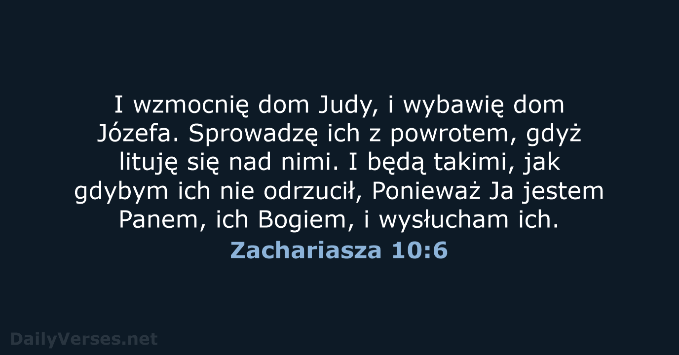 Zachariasza 10:6 - BW1975