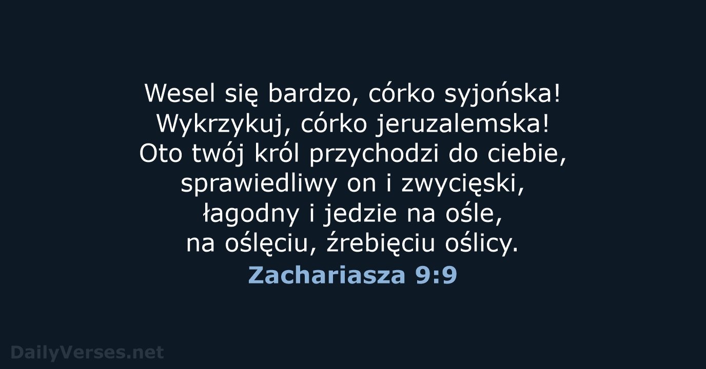 Zachariasza 9:9 - BW1975