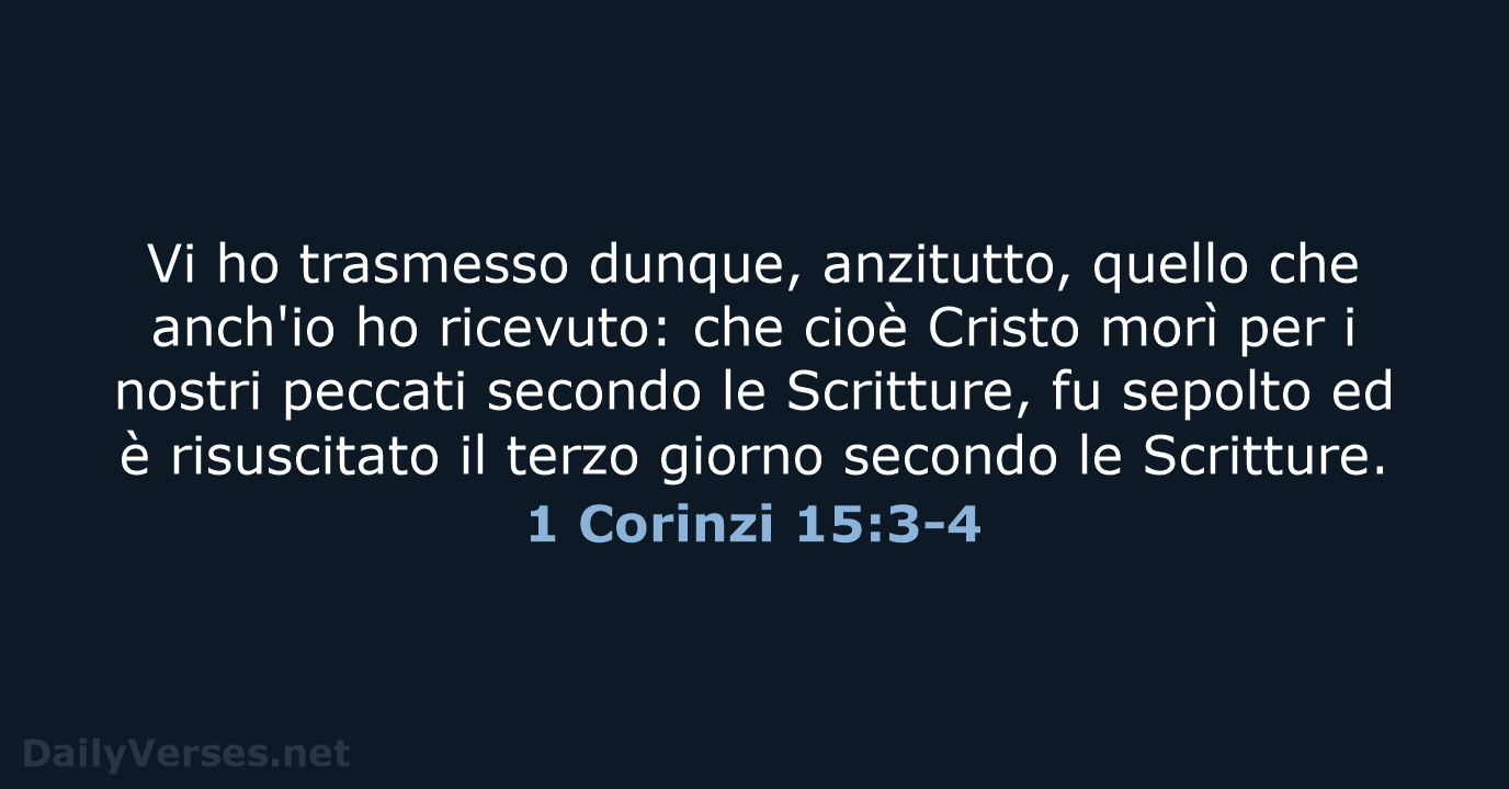 1 Corinzi 15:3-4 - CEI