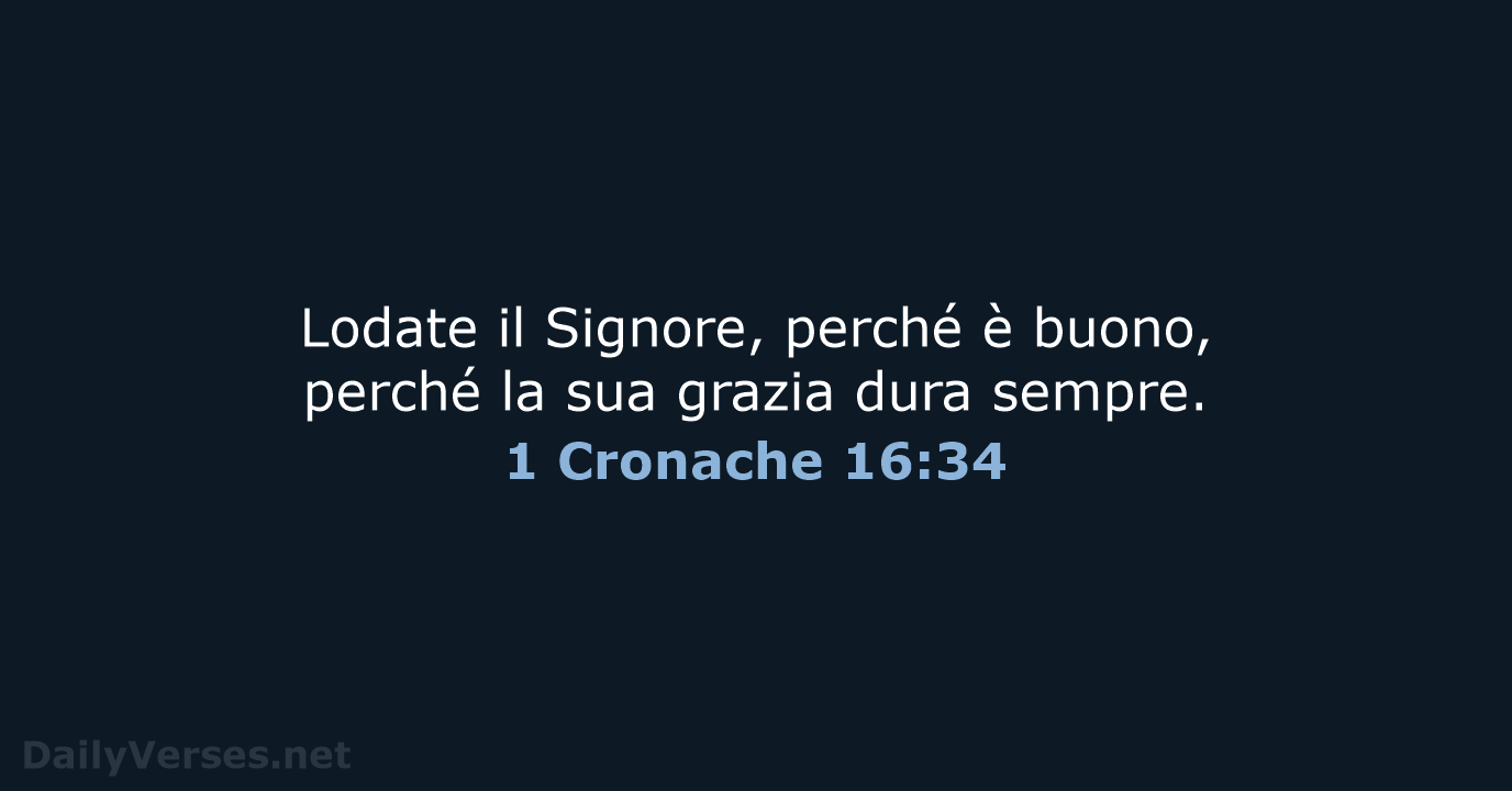 1 Cronache 16:34 - CEI