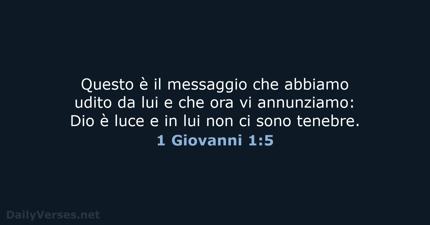 1 Giovanni 1:5 - CEI
