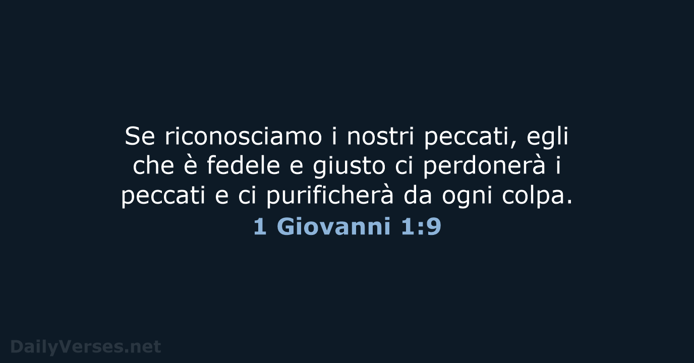 1 Giovanni 1:9 - CEI