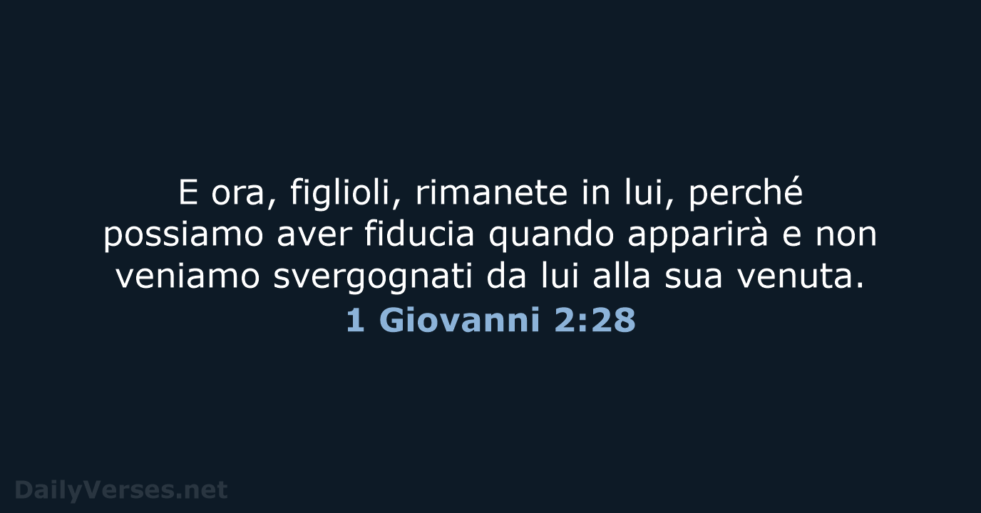 1 Giovanni 2:28 - CEI