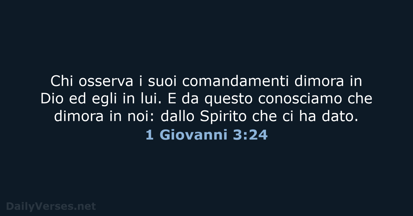 1 Giovanni 3:24 - CEI