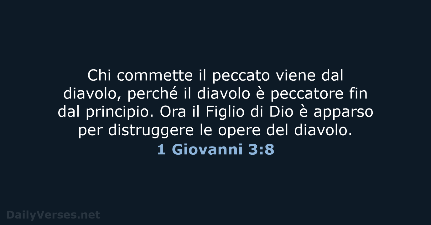 1 Giovanni 3:8 - CEI