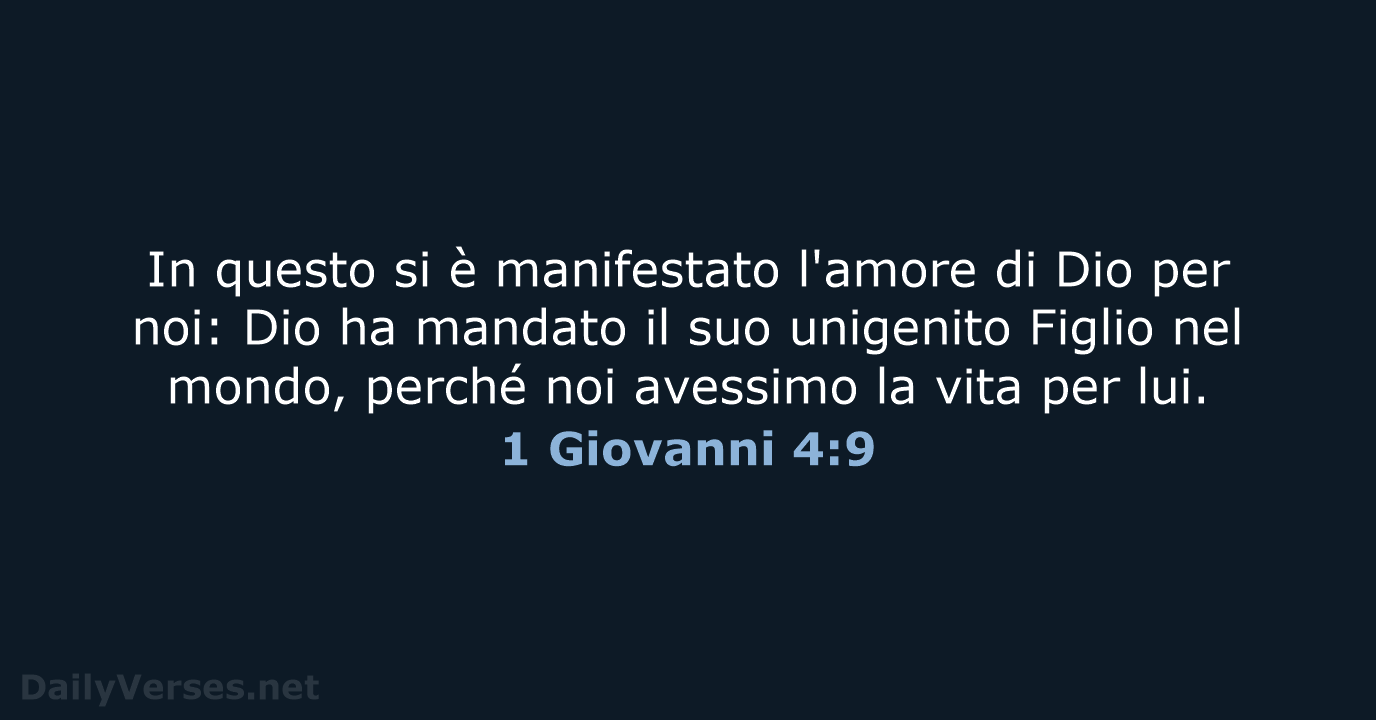1 Giovanni 4:9 - CEI