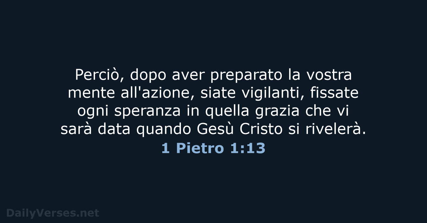 1 Pietro 1:13 - CEI