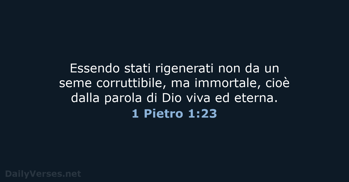 1 Pietro 1:23 - CEI