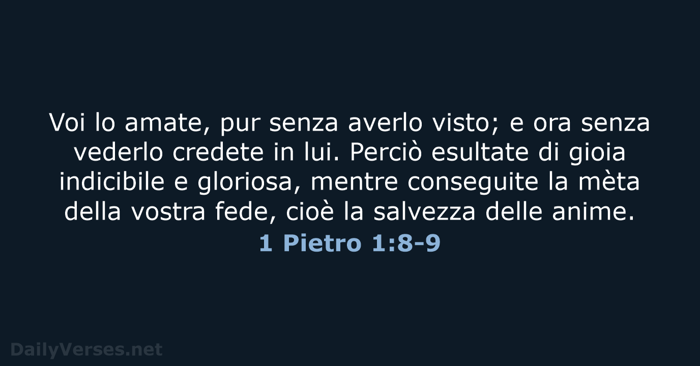 1 Pietro 1:8-9 - CEI