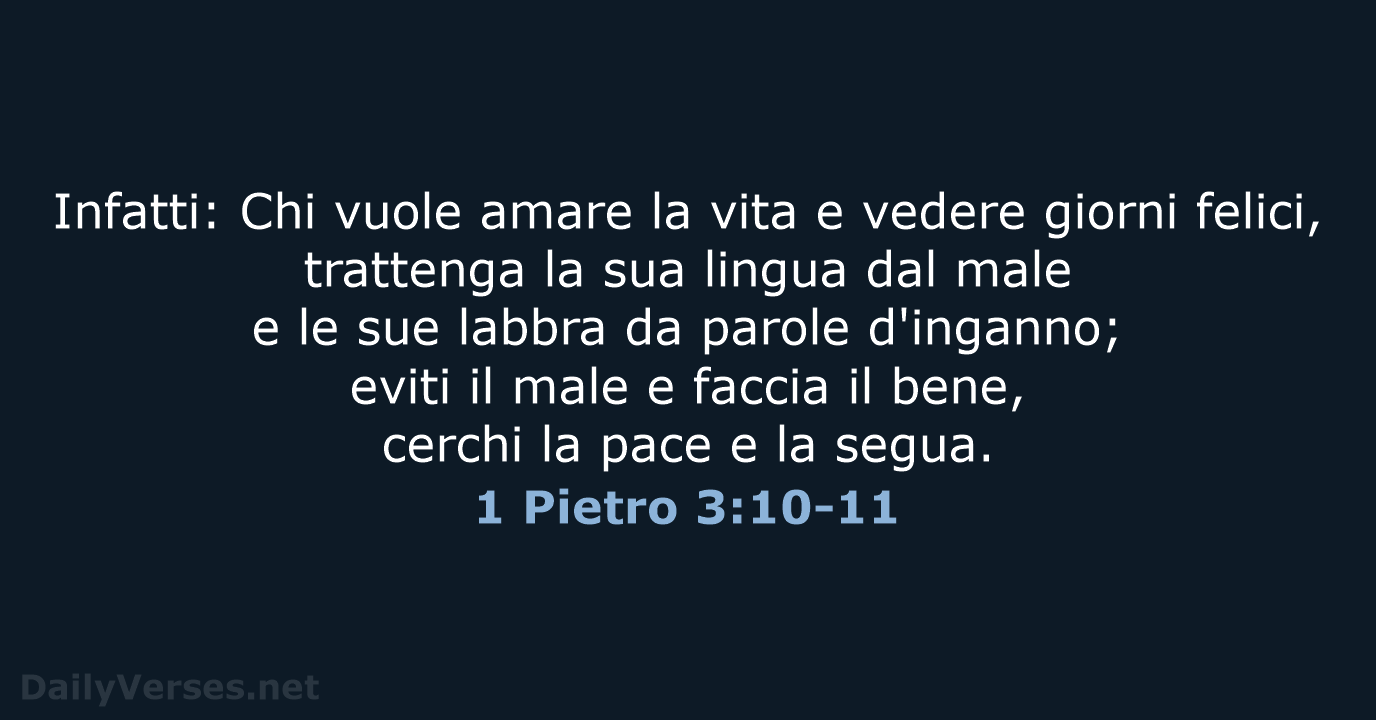 1 Pietro 3:10-11 - CEI