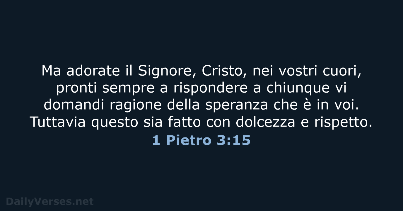 1 Pietro 3:15 - CEI
