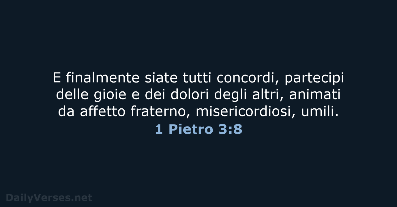1 Pietro 3:8 - CEI
