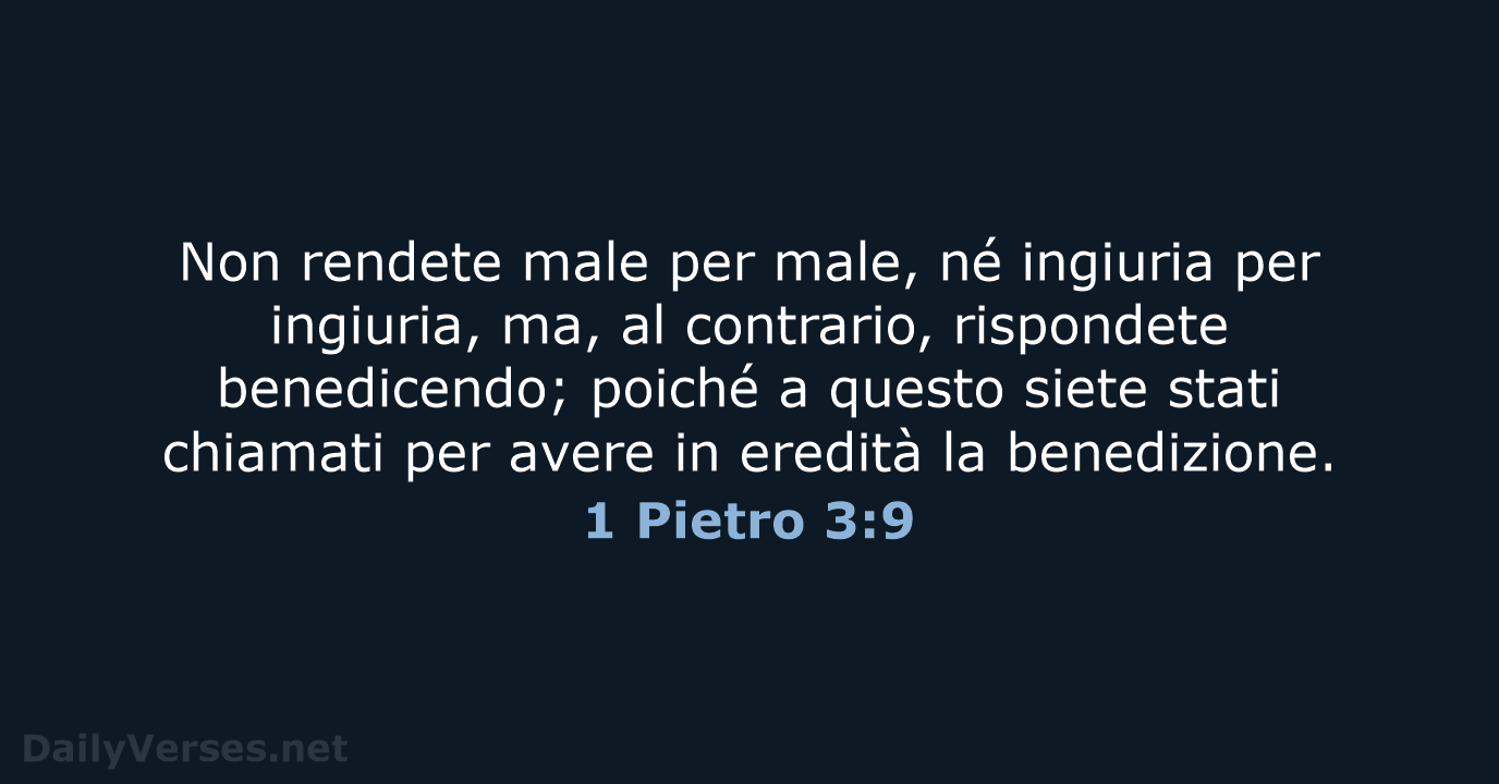 1 Pietro 3:9 - CEI