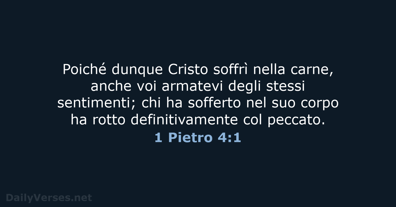 1 Pietro 4:1 - CEI