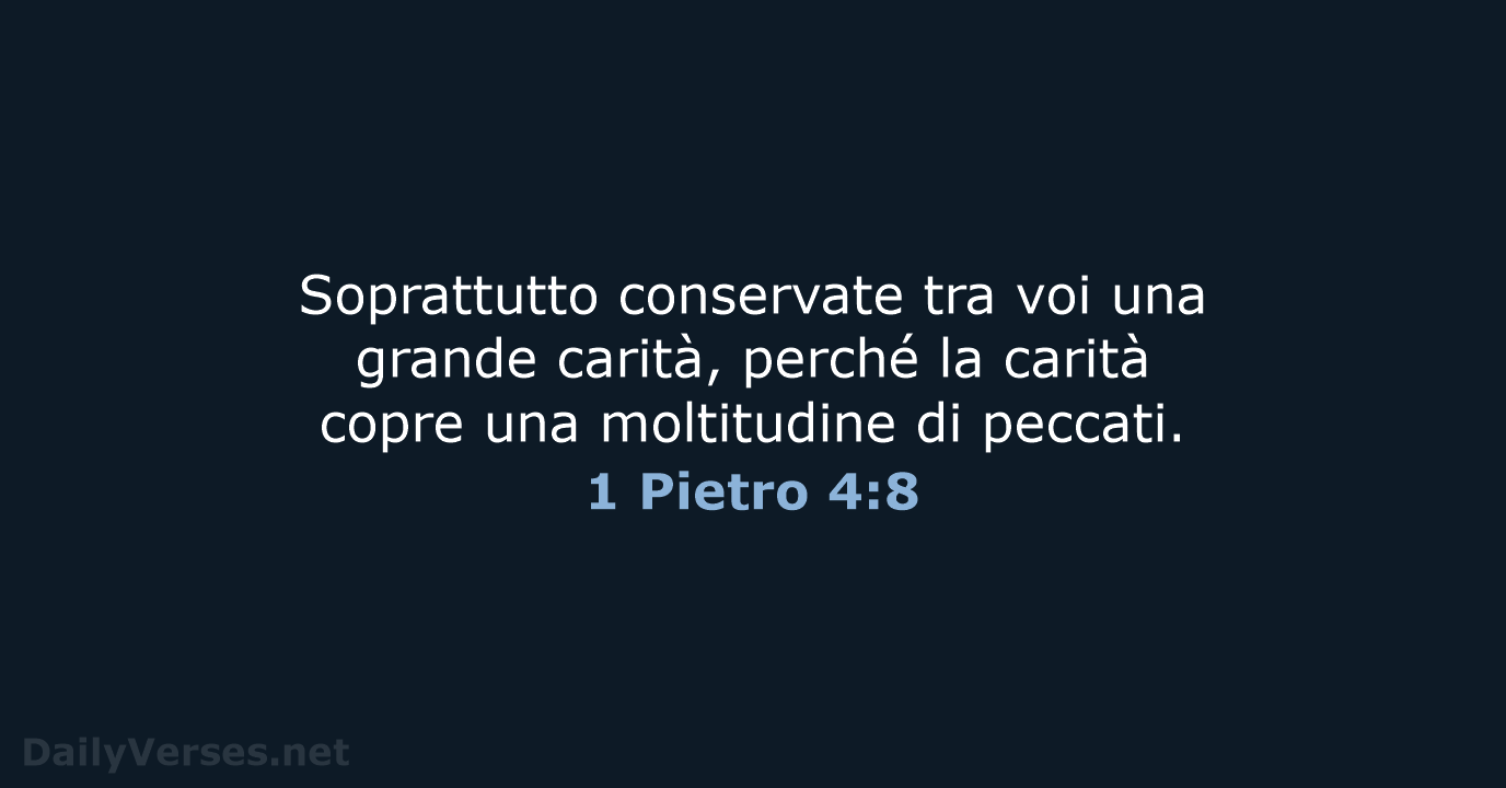 1 Pietro 4:8 - CEI