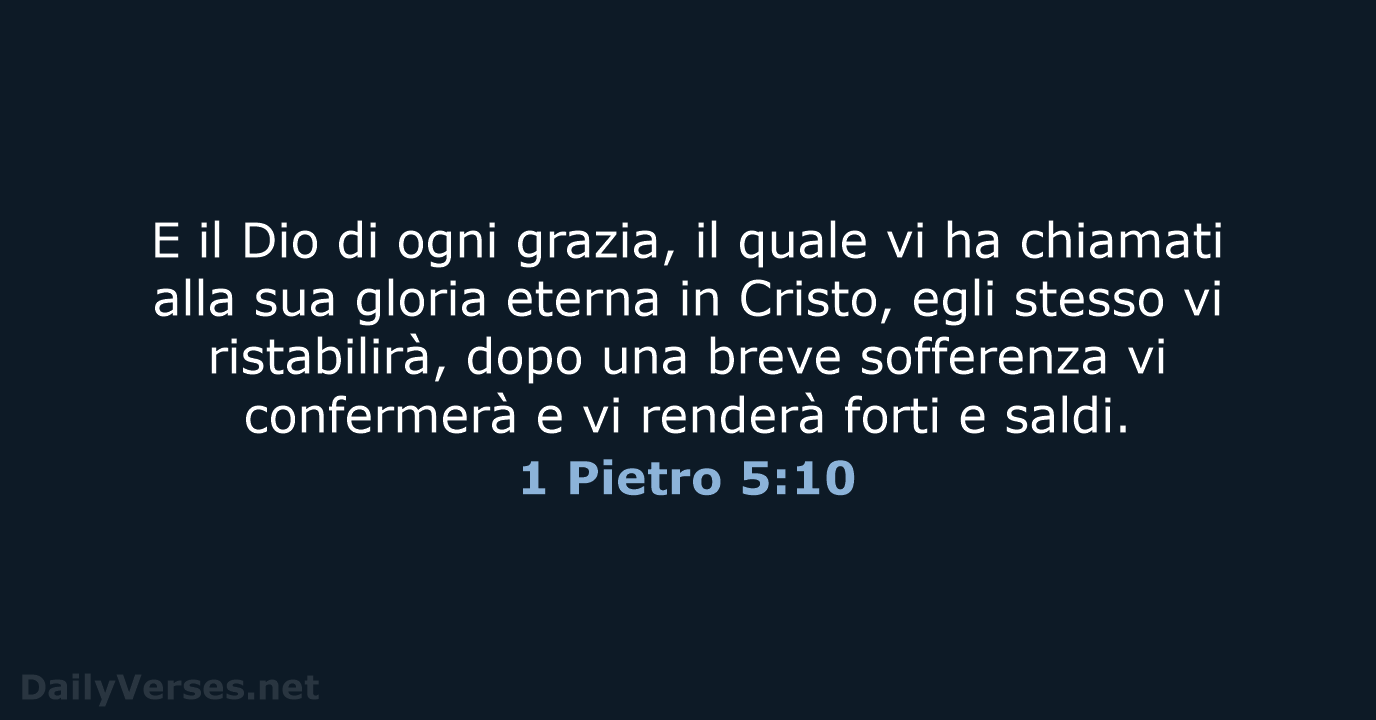 1 Pietro 5:10 - CEI