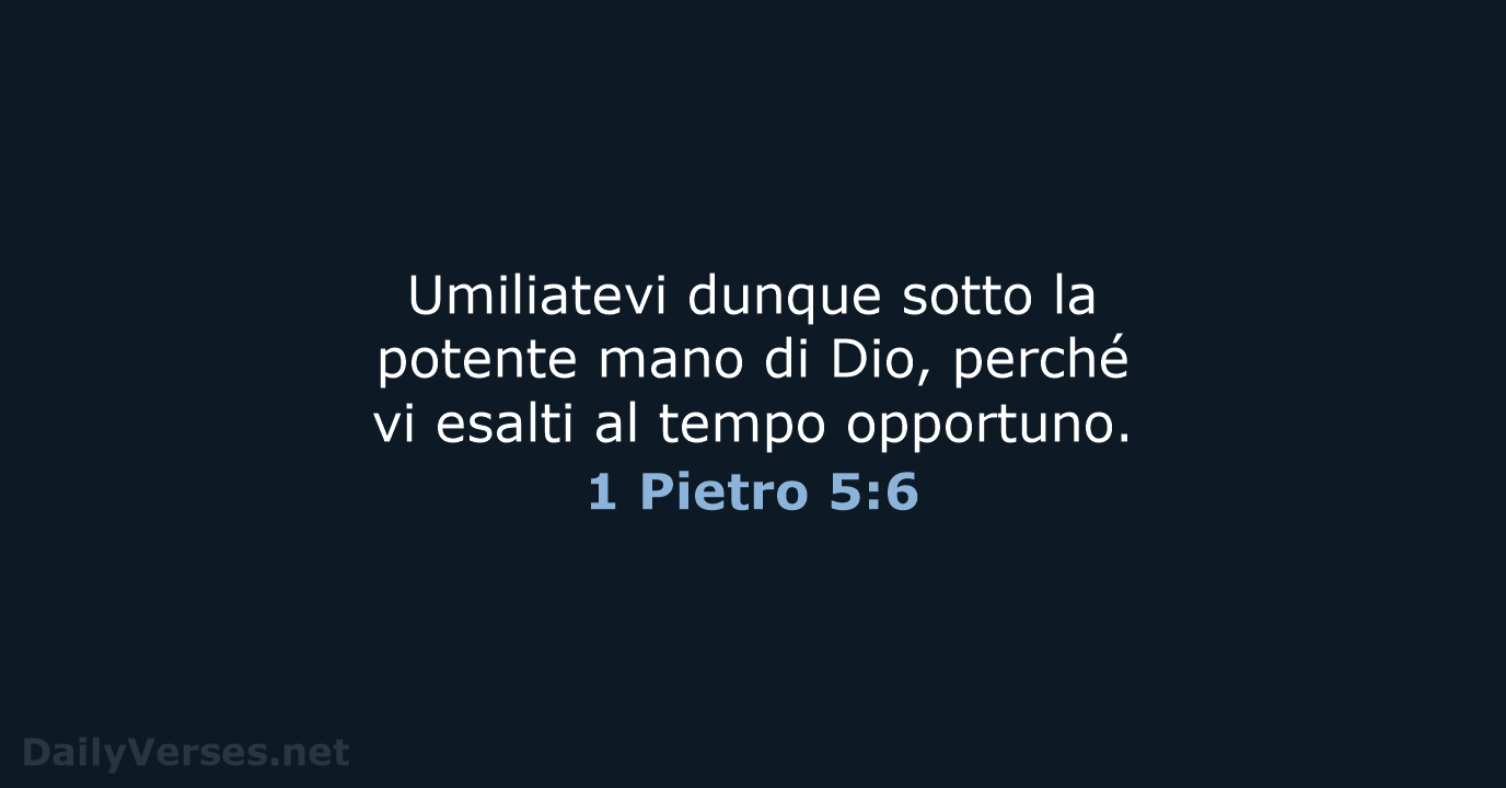 1 Pietro 5:6 - CEI
