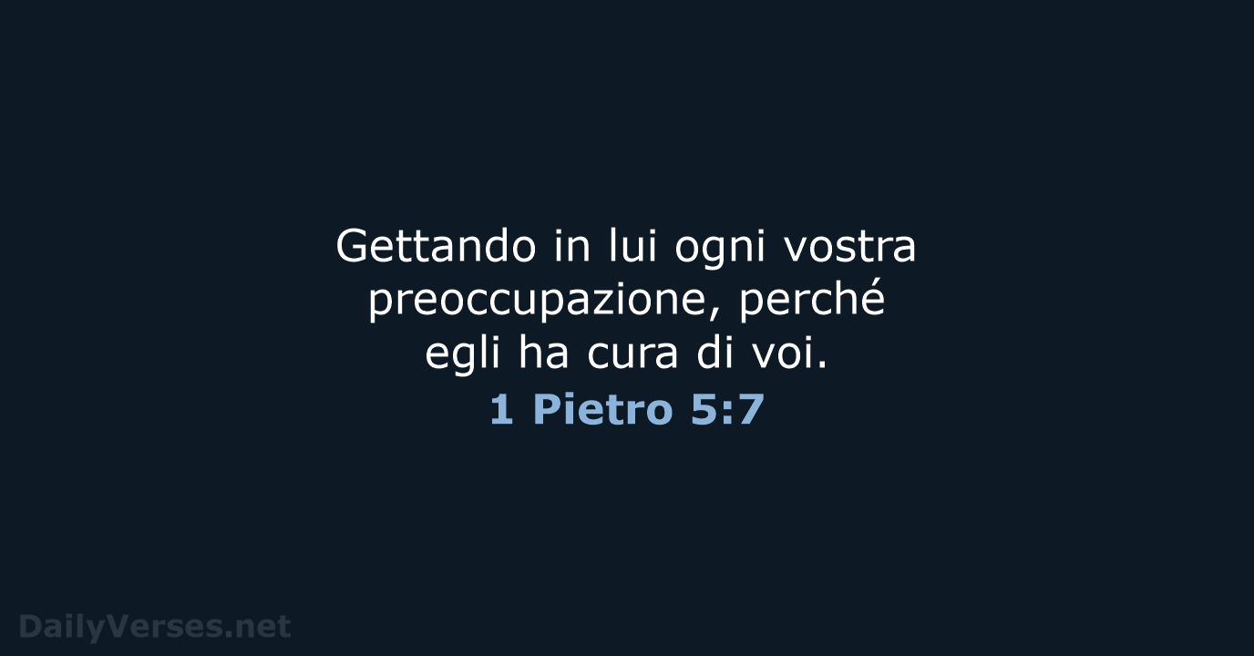 1 Pietro 5:7 - CEI