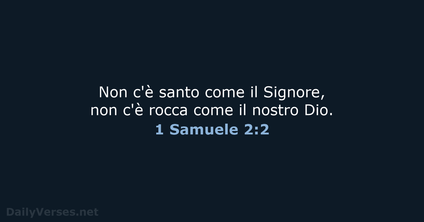 1 Samuele 2:2 - CEI