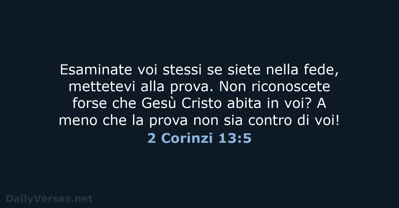 2 Corinzi 13:5 - CEI