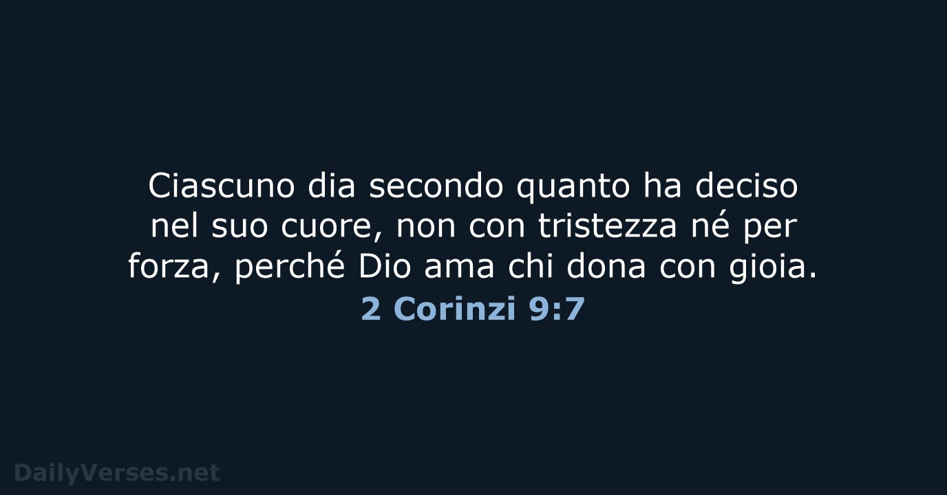 2 Corinzi 9:7 - CEI