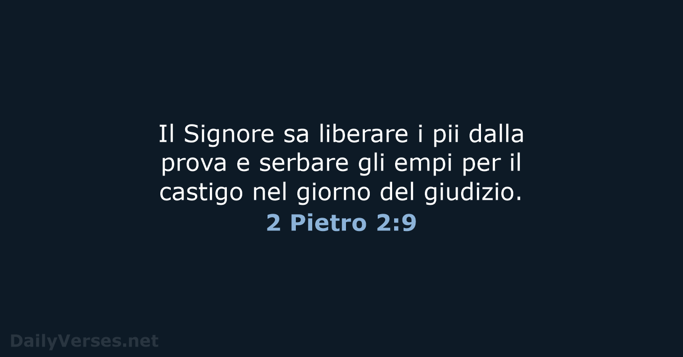 2 Pietro 2:9 - CEI