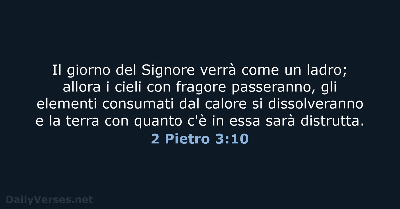 2 Pietro 3:10 - CEI