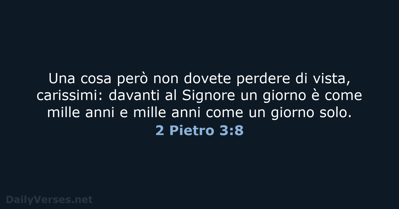 2 Pietro 3:8 - CEI