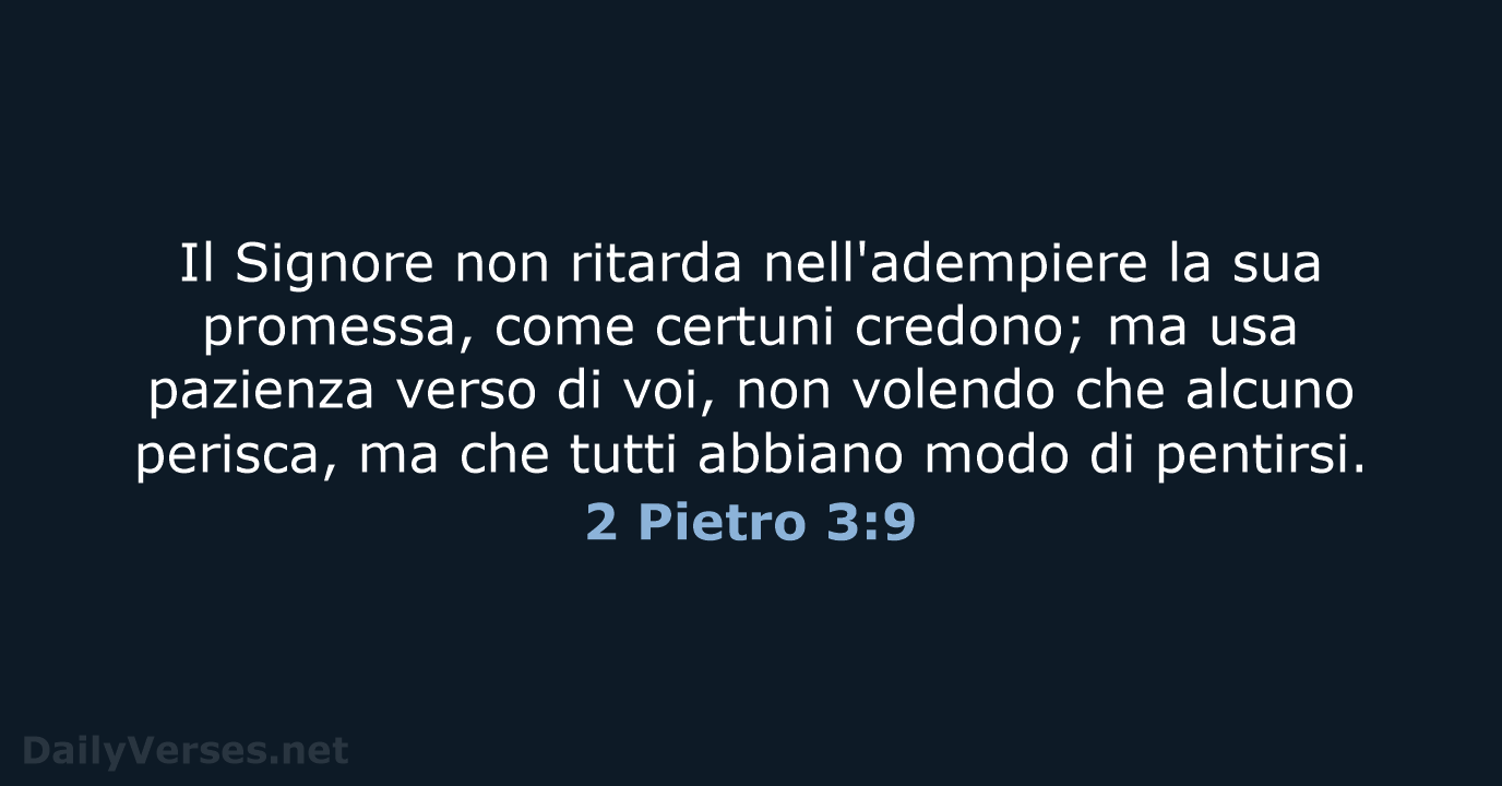2 Pietro 3:9 - CEI