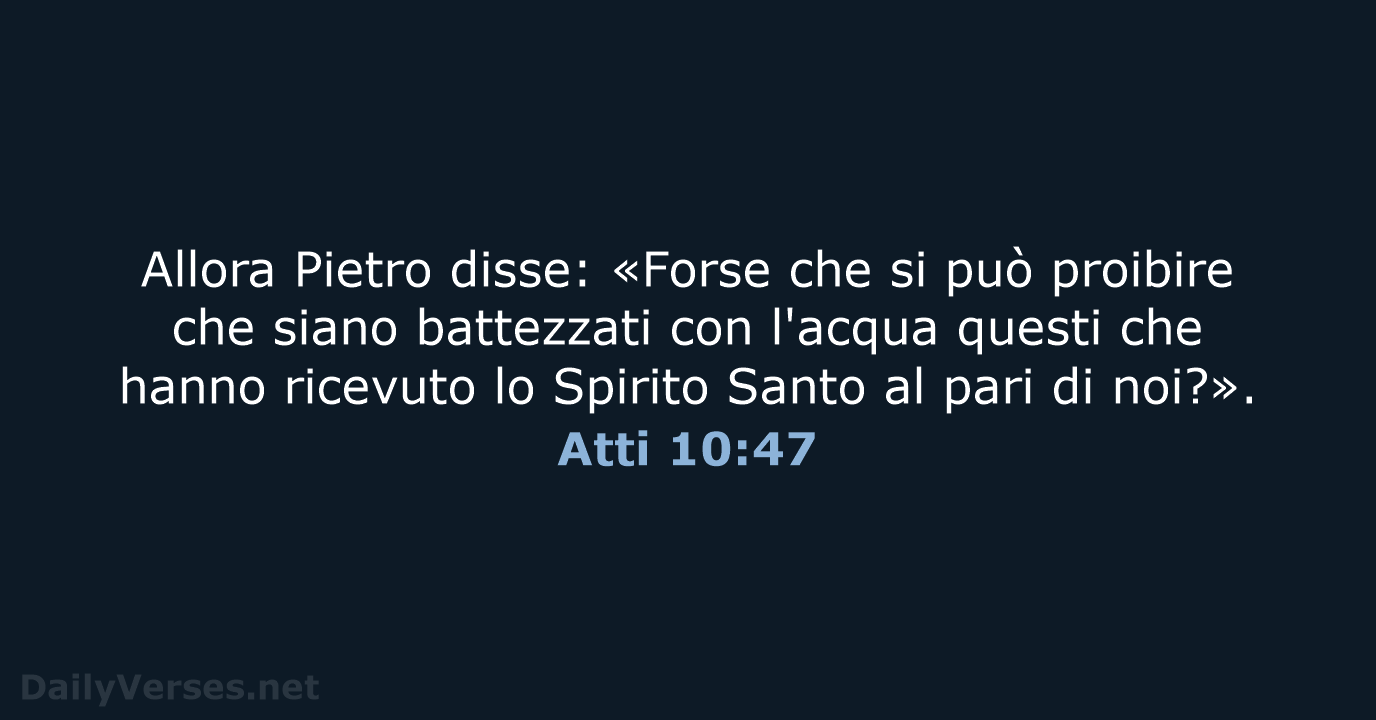 Atti 10:47 - CEI