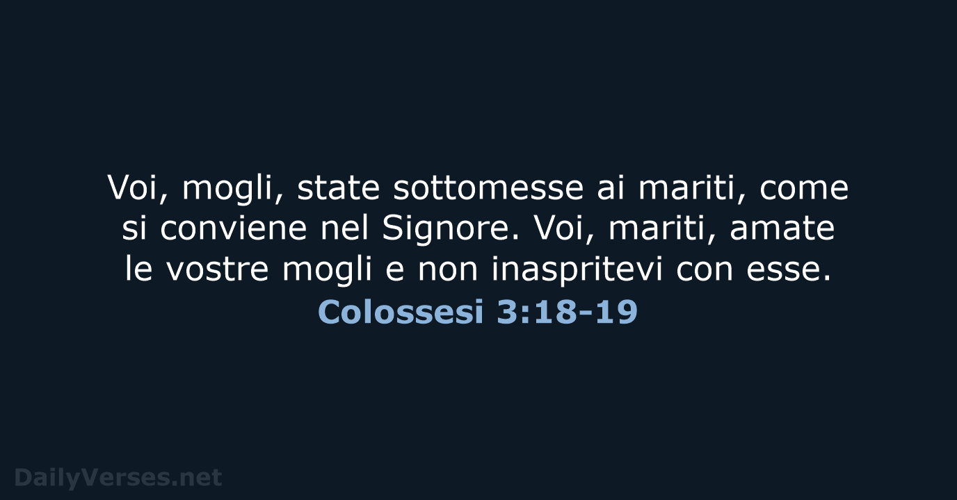 Colossesi 3:18-19 - CEI