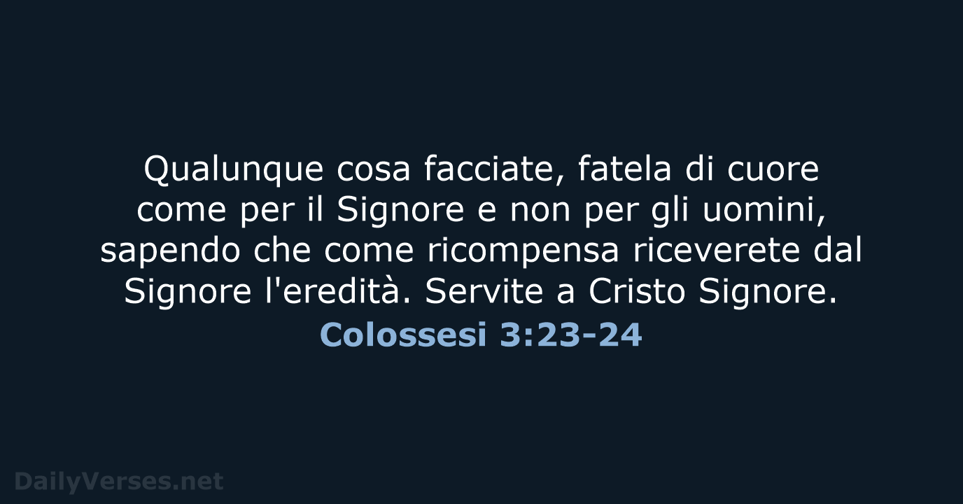 Colossesi 3:23-24 - CEI