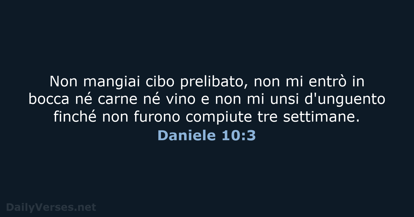 Daniele 10:3 - CEI