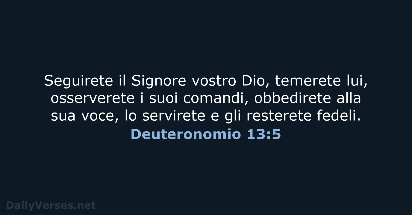Deuteronomio 13:5 - CEI